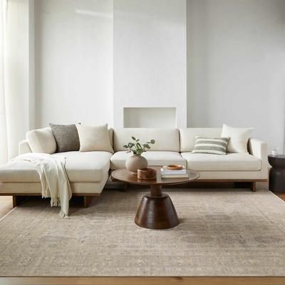 Ronit 18" Square Modern Ivory Outdoor Throw Pillow - Boutique Rugs