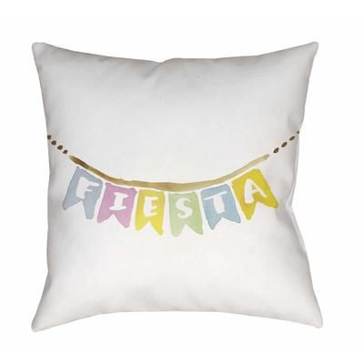 Rimba 20" Square Modern Off White/Light Silver Outdoor Throw Pillow - Boutique Rugs