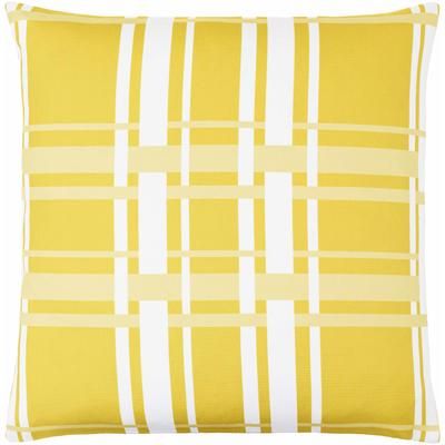 Koren 22" Square Cottage Mustard/Off White/Peach/Light Khaki Throw Pillow - Boutique Rugs