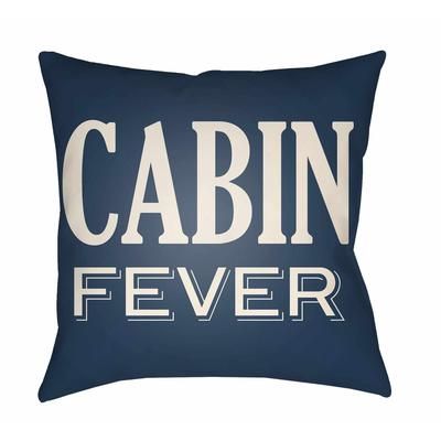Lette 18" Square Cottage Navy/Beige/Marine Blue/Pearl Outdoor Throw Pillow - Boutique Rugs