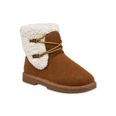 Women's Faux Suede Berber Hiker Boot Bootie by GaaHuu in Tan (Size 7 M)