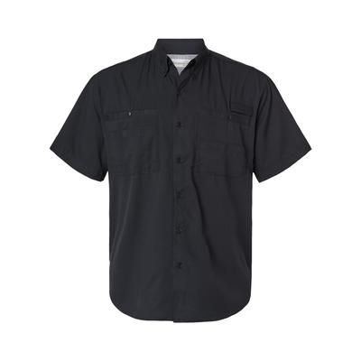 Paragon 700 Hatteras Performance Short Sleeve Fishing Shirt in Black size 4XL | Polyester