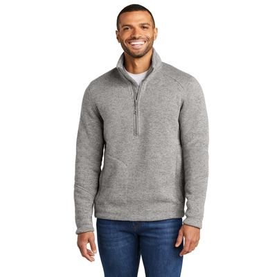 Port Authority F426 Arc Sweater Fleece 1/4-Zip in Deep Smoke Heather size 3XL | Polyester