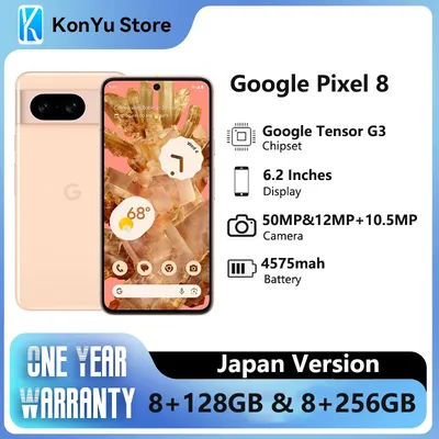 2023 Brand New JP Version Google Pixel 8 Google Tensor G3 4575 mAh 128GB & 256GB OLED Android 14 27W IP68 water resistant 5G