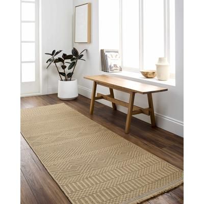 Tirza 6'6" x 9' Cottage Jute Tan/Beige Washable Area Rug - Boutique Rugs