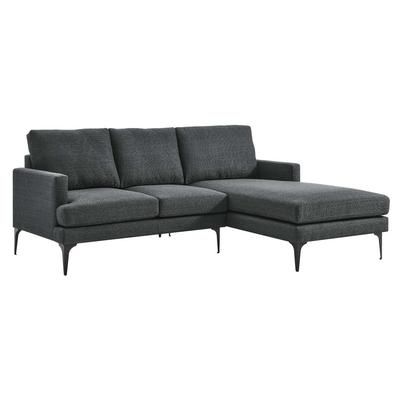 Evermore Right-Facing Upholstered Fabric Sectional Sofa - East End Imports EEI-6012-DOR