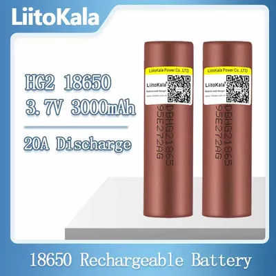 1-30pcs LiitoKala 3.7v 18650 HG2 3000mAh Lithium Rechargeable Batteries Continuous Discharge 30A For Drone Power Tools