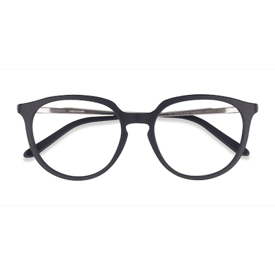 Unisex s round Satin Black Plastic Prescription eyeglasses - Eyebuydirect s Oakley Bmng