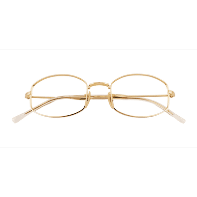 Unisex s oval Gold Metal Prescription eyeglasses - Eyebuydirect s Ray-Ban RB6510