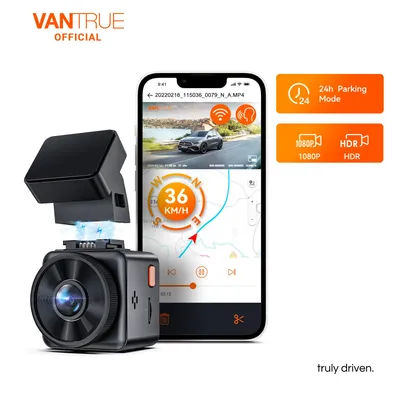 Vantrue E1 Lite Mini Dashcam 1080P WiFi Dash Camera with Free App Voice Control 24H Parking Mode Support 512GB Max