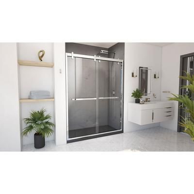 Dreamline DreamLine Cavalier 56 - 60 inch W x 77 3/8 inch H Semi-Frameless Bypass Shower Door in Polished Stainless Steel SHDR-1560760-08