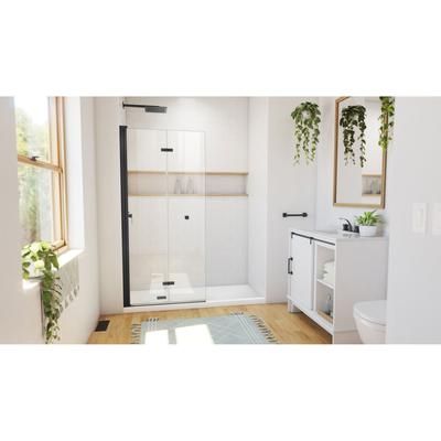 Dreamline DreamLine Aqua-Q Fold 33 1/2 inch W x 72 inch H Frameless Bi-fold Shower Door in Matte Black SD-363472Q-09