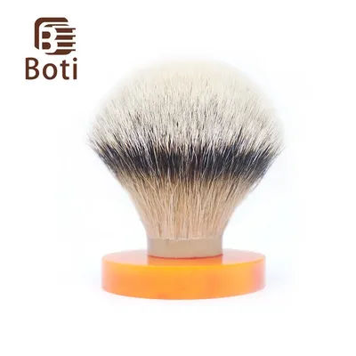 Boti Brush-SHD Silk HMW Silvertip Badger hair knot Super Higher density Silk HMW Silvertip Bulb Shape shaving brush knot