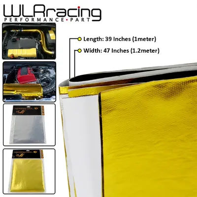 Gold Self-Adhesive Heat Reflective Sheet – Thermal Wrap Barrier 850°F/2000°F, Multi-Size (39x47 12x24 12x40 24x24 24x40 inch)