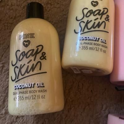 Pink Victoria's Secret Bath & Body | 2 New Vs Pink Coconut Oil Body Wash Soap And Skin | Color: Yellow | Size: Os