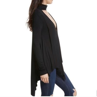 Free People Tops | Free People Uptown Choker Cutout Tunic Top. Brand New/Never Worn. Size M | Color: Black | Size: M