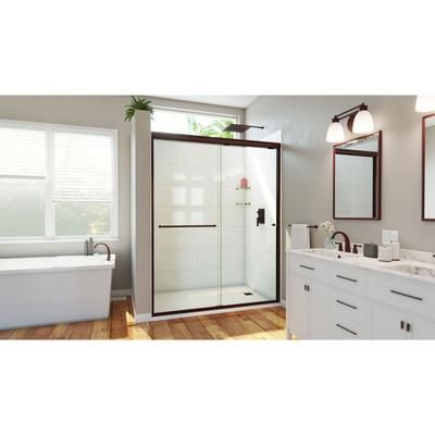 Dreamline DreamLine Alliance Pro HV 56 - 60 inch W x 76 1/2 inch H Semi-Frameless Bypass Shower Door in Oil Rubbed Bronze SDAH60W760VXX06