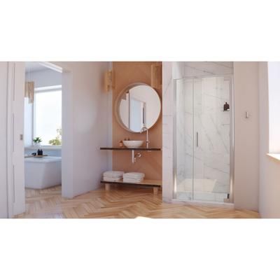 Dreamline DreamLine Elegance-LS 38 3/4 - 40 3/4 inch W x 72 inch H Frameless Pivot Shower Door in Brushed Nickel SHDR-4328120-04