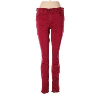 J Brand Jeans - Mid/Reg Rise: Burgundy Bottoms - Women's Size 29