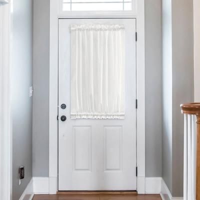 Wide Width Stacey Curtain Door Panel by Ellis Curtains in Ice Cream (Size 41" W 36" L)