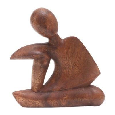 Unwind,'Suar Wood Statuette'
