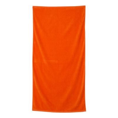 Q-Tees QV3060 Velour Beach Towel in Orange | Cotton