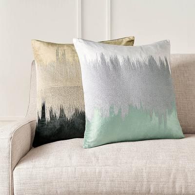 Mira Decorative Pillow - Silver/Charcoal - Frontgate