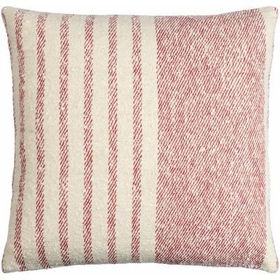 Shaun 20" Square Modern Cotton Pearl/White/Brick Red/Dark Pink/Tan/Crimson/Ivory Throw Pillow - Boutique Rugs