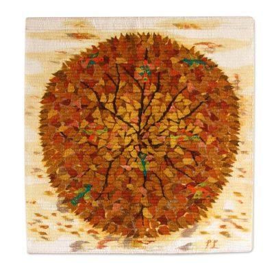 Wool tapestry, 'Amazon Glory' - Hand Made Wool Tapestry