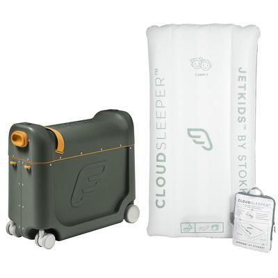 Stokke JetKids BedBox V3 + CloudSleeper Inflatable Kids Bed Bundle - Olive