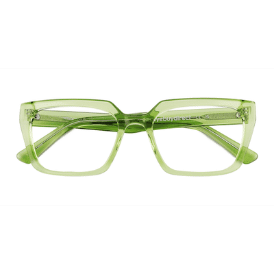 Unisex s horn Crystal Green Acetate Prescription eyeglasses - Eyebuydirect s Wisdom