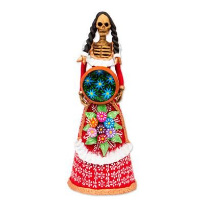La Catrina Francisca,'Handmade Catrina Skeleton Sculpture from Mexico'