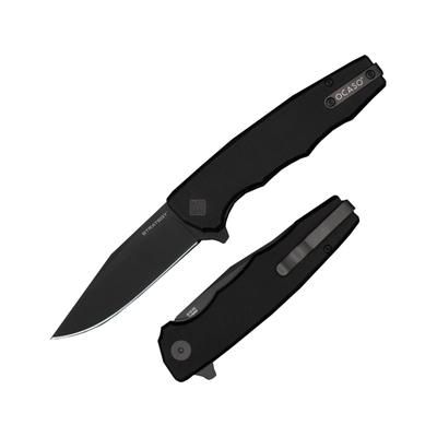 Ocaso Knives Strategy Folding Knife 3.5in D2 Steel G-10 Handle Black 29BGB