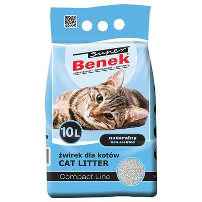 10l Super Benek Compact Cat Litter | Natural