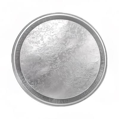Handi-Foil 4013-80-25 12" Round Serving Tray - Aluminum, Silver, Aluminum, Floral Pattern, Case of 25