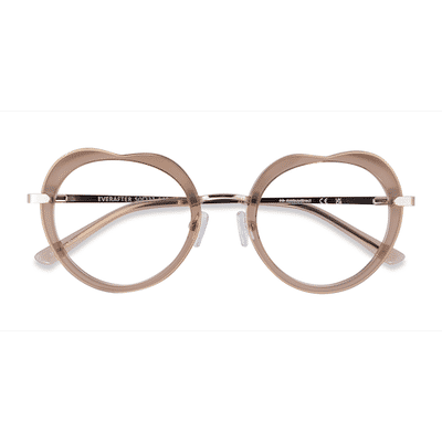 Female s heart Crystal Brown Acetate,Metal Prescription eyeglasses - Eyebuydirect s Everafter