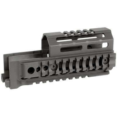 Midwest Industries AK Alpha Series Quad Rail Handguard 6.0in Black MI-AK-ALPHA-QR-6