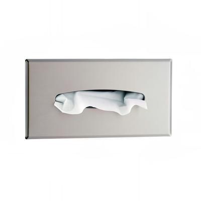 Gamco 355 Recessed Cabinet Facial 300 Tissue Dispenser - Stainless Steel, Satin Finish, Silver