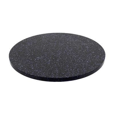 Art Marble Q40930RD 30" Round Quartz Table Top - Indoor/Outdoor, Blue Galaxy, Black