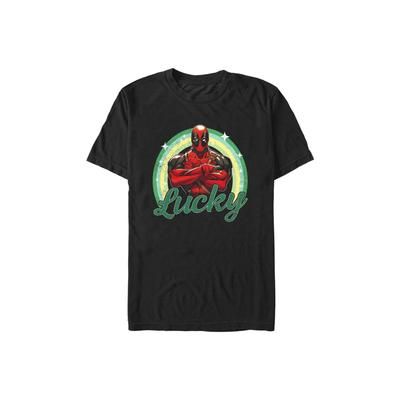 Men's Big & Tall Lucky Deadpool Tops & Tees by Mad Engine in Black (Size 3XLT)