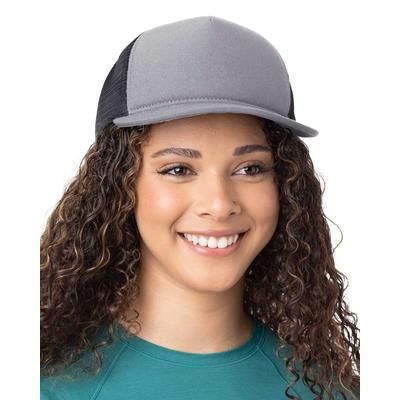 Big Accessories BA708 Bend Foam Trucker in Dark Gray/Black | Nylon