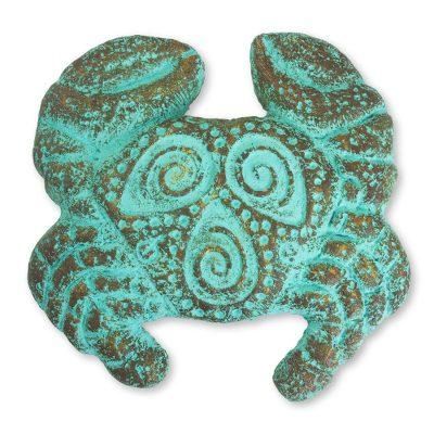 Recycled paper wall sculpture, 'Prosperous Crab'
