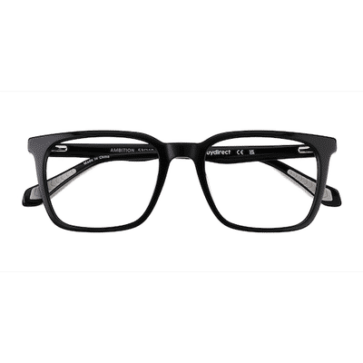Male s square Black Acetate Prescription eyeglasses - Eyebuydirect s Ambition