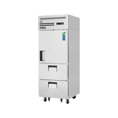 Everest Refrigeration ESR1D2 29 1/4" 1 Section Reach In Refrigerator, 1 Solid Door, 1 Drawers, 115v, Silver