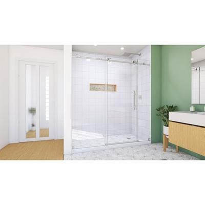 Dreamline DreamLine Enigma-X 68-72 inch W x 76 inch H Frameless Sliding Shower Door in Brushed Stainless Steel SD61720760VDX07