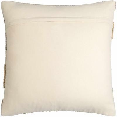 Aderes 18" Square Modern Wool Beige/Tan/Charcoal Throw Pillow - Boutique Rugs