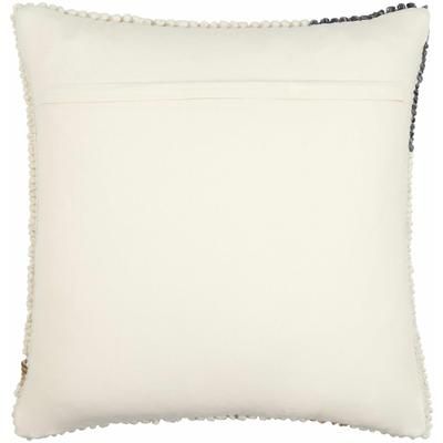 Toral 22" Square Modern Wool Beige/Charcoal/Burnt Orange Throw Pillow - Boutique Rugs