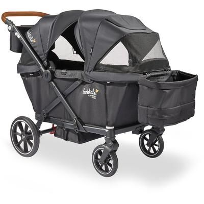 Larktale Caravan Coupe V2 (2 Seater) Stroller Wagon - Byron Black