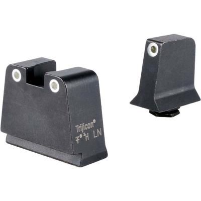 Trijicon Suppressor/Optic Height Sight Set White Front/White Rear & Green Lamp Glock 42 43 43x 43e 48 Black 601140