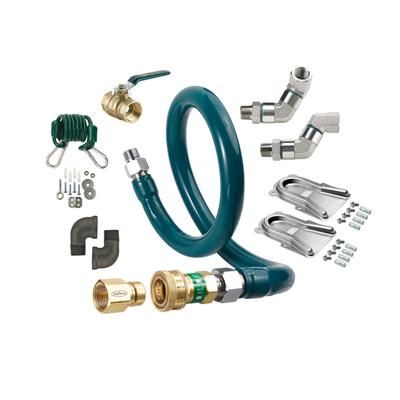 Krowne M10060K12 60" Gas Connector Kit w/ 1" Female/Male Couplings, Stainless Steel